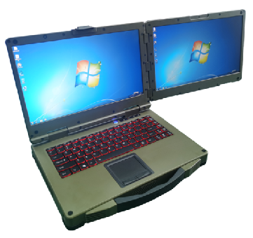 上翻双屏加固笔记本SF1401-2LCD